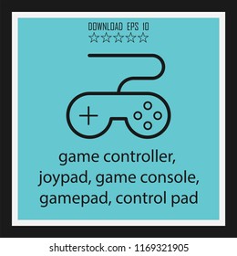 game controller, gamepad, control pad vector icon