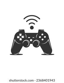 Game controller or gamepad in flat style. Joystick icon isolated on white background. Control console for video games