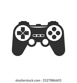 Game controller or gamepad in flat style. Joystick icon isolated on white background. Control console for video games.