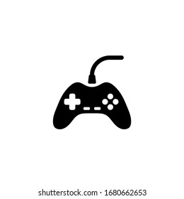 Game Controller, Gamepad, Joystick. Flat Vector Icon illustration. Simple black symbol on white background. Game Controller, Gamepad, Joystick sign design template for web and mobile UI element