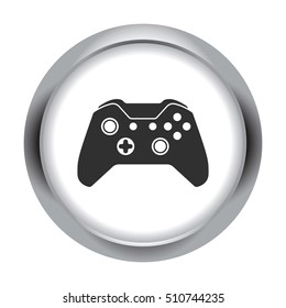 Game Controller or gamepad symbol sign silhouette icon on background