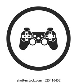 Game Controller or gamepad symbol sign silhouette icon on background