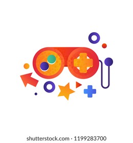 Game controller, gaming concept vector Illustration on a white background