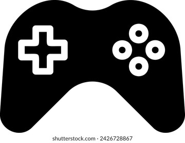 vector de ilustración de icono de glifo de controlador de juego