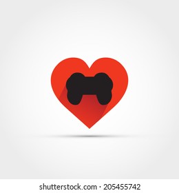 Game controller with heart