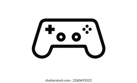 Game controller icon for app.  Flat vector graphic.