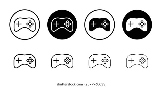 Game controller icon black and white vector sign