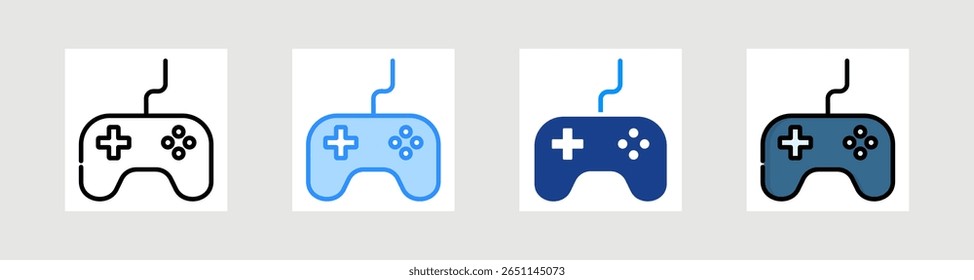 Conjunto de Coleções de Ícones do Controlador de Jogo de Vários Estilos