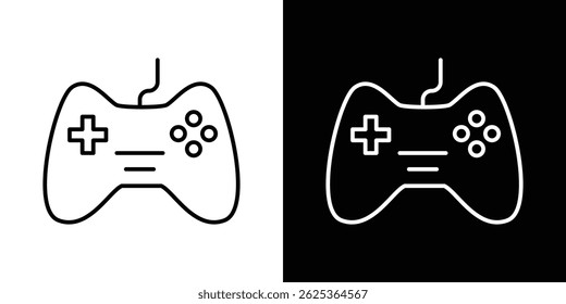 Game controller icon concept stroke on white background