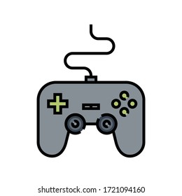 game controller icon design color line style