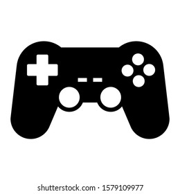 Game controller icon design. Game controller icon in trendy silhouette style design. Vector illustration.