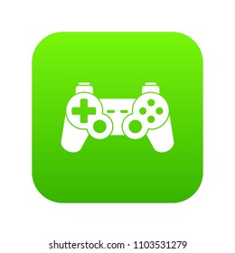 Game controller icon digital green for any design isolated on white vector illustration