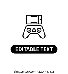 game controller icon with editable stroke