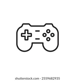 Game controller icon Flat art in black and white isolated