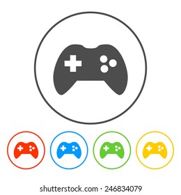 Game controller icon. Flat vector illustrator Eps