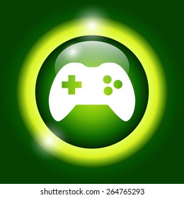 Game controller icon. Flat vector illustrator Eps