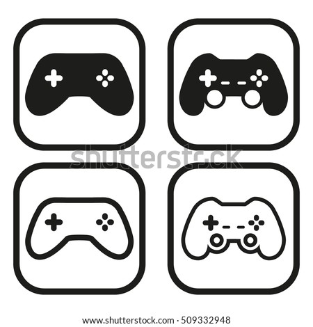 Game controller icon in four variations.