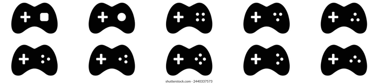 Game controller icon. Gamepads vector icon set. Video game console icon. Vector illustration.