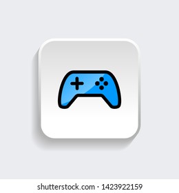 Game controller icon games symbol with modern flat style icon for web site design, logo, app, UI isolated on white background. Vector illustration