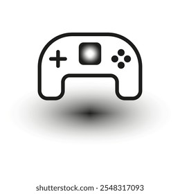 Symbol für den Gamecontroller Vektorsymbol für Spiele. Joystick und Tasten. Digitales Abspielgerät.