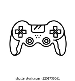 Game controller icon. Hand drawn vector illustration.