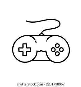 Game controller icon. Hand drawn vector illustration.