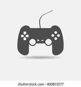 Game controller Icon. Joystick symbol with shadow