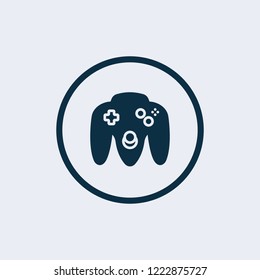 Game controller icon. Joystick icon. Joystick icon vector, game symbol. Play pictogram