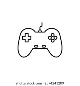 Game controller icon linear logo isolated