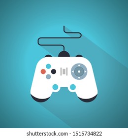 Game controller icon. Logo element illustration.Game controller design. Blue Theme Concept