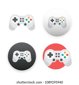 Game controller icon on white background
