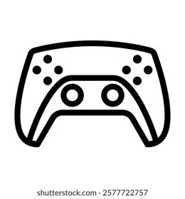 game controller icon in outline style on white background