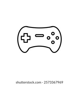 Game controller icon Outline thin set