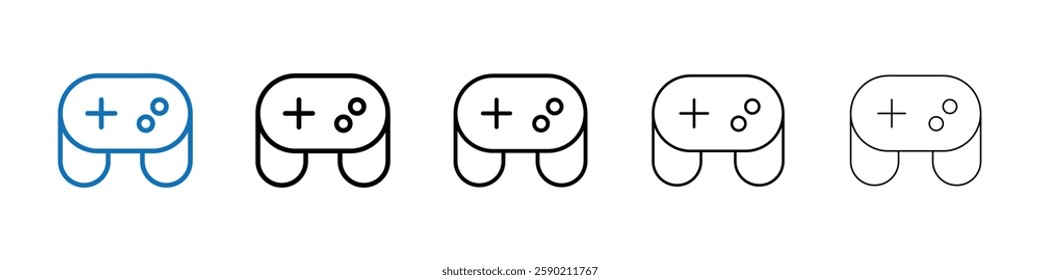 Game controller icon Outline vector logo for web ui