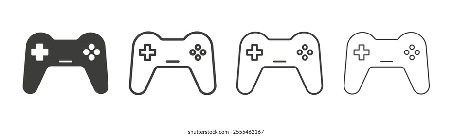 Game controller icon pack. vector illustration