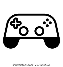 game controller icon in semi solid style on white background