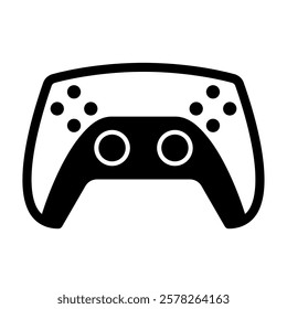 game controller icon in semi solid style on white background