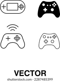 Game controller icon set vector trendy style illustration on white background..eps