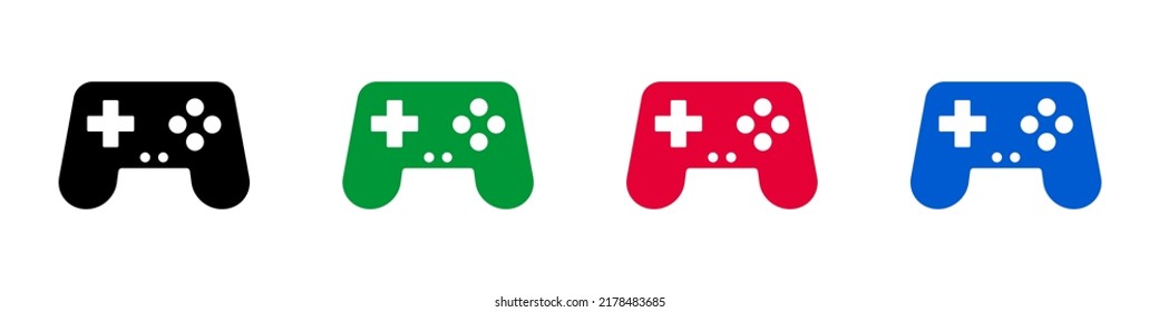 Game Controller Icon Set. Video game. Vector.