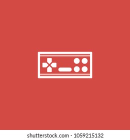 game controller icon. sign design. red background