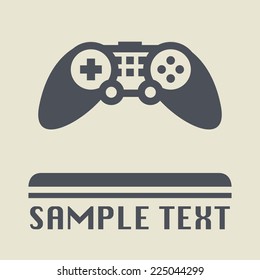 Game controller icon or sign, vector illustration