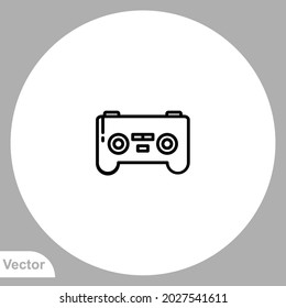 Vector de icono del controlador de juegos,Símbolo, ilustración del logotipo para web y móvil
