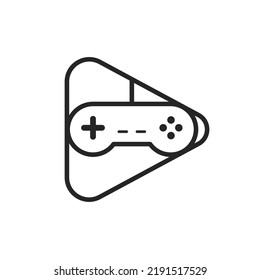 Game controller icon. Simple gamepad, joystick for gaming symbol.