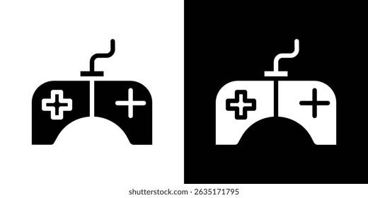 Game controller icon in solid flat trendy design style.