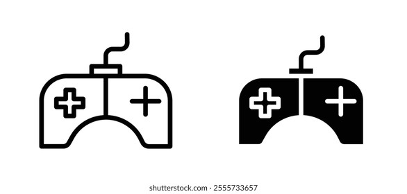 Game controller icon symbol collection on white background.