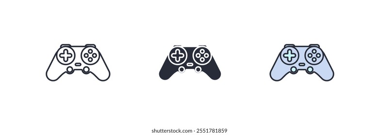 ícone controlador de jogo. controlador de jogo Símbolo assinar para conceito móvel e web design. Ícone de vetor, Ilustração de logotipo, Gráficos de vetor