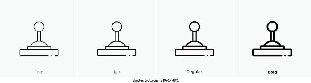 game controller icon. Thin, Light Regular And Bold style design isolated on white background