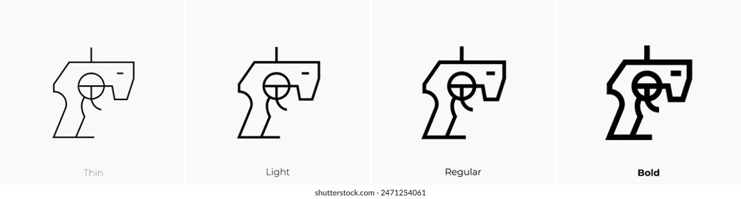 game controller icon. Thin, Light Regular And Bold style design isolated on white background