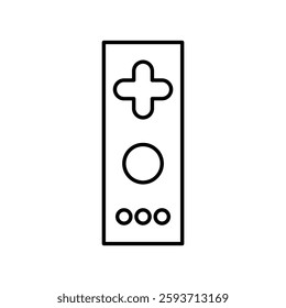 Game controller icon in thin line style