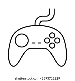 Game controller icon in thin line style